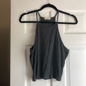 Grey crop top